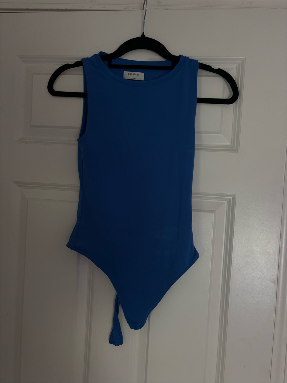 Babaton by Aritzia Blue Sleeveless Contour Bodysuit Size Small